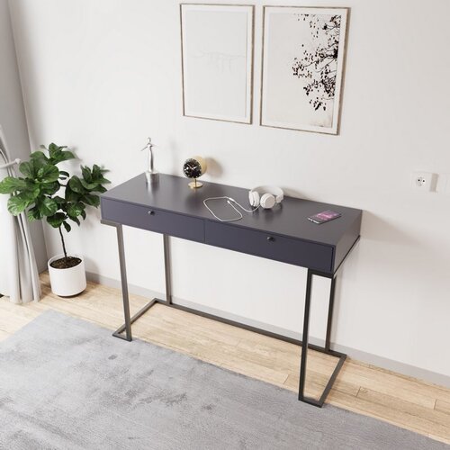 Hanah home komoda Ikı cekmeceli L706 anthracite dresser Slike