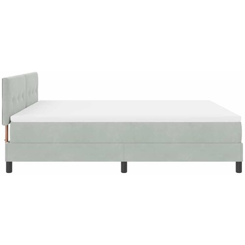  LED Box Spring Krevet Svijetlo siva 180 x 200 cm Bar&amp;scaron;un Slike