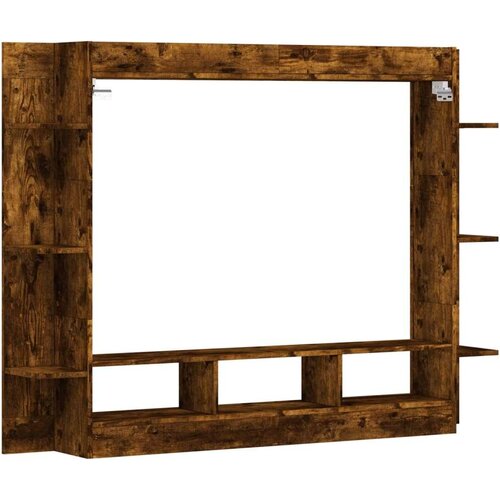 VidaXL TV ormarić boja dimljenog hrasta 152x22x113cm konstruirano drvo Slike