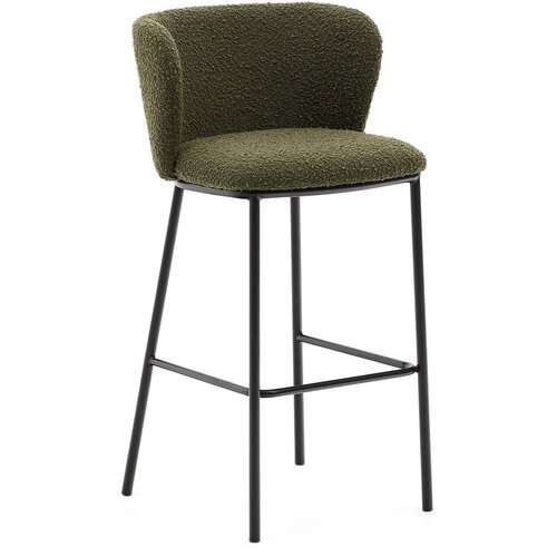 Kave Home Zelen barski stol (vi&amp;scaron;ina sedeža 75 cm) Ciselia &amp;ndash; Slike