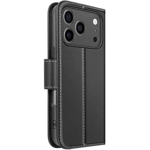 AVIZAR Denarnica etui za iPhone 17 Pro iz premium usnja s funkcijo stojala, Črna, (5000188953) Cene