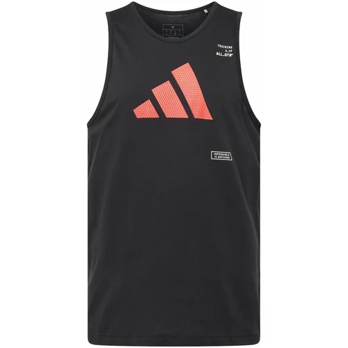 Adidas Funkcionalna majica temno oranžna / črna / bela