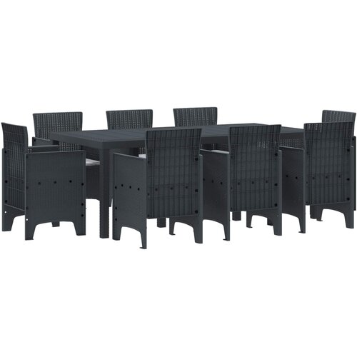 Vrtni set za objed 9 pcs Antracit Polipropilen Slike
