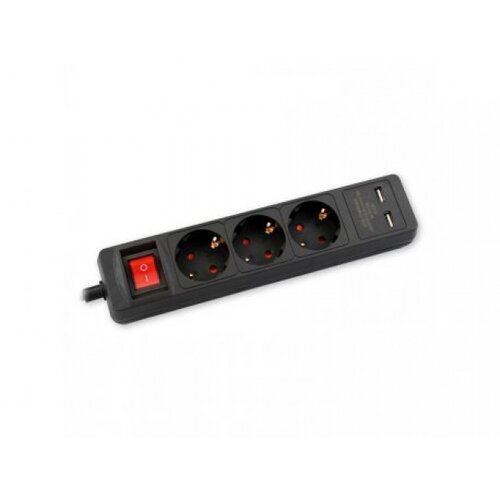 COMMEL ZAGREB D.O.O. produzni kabl 1,4m 3xsuko sa sklopkom + 2xUSB, crn Cene