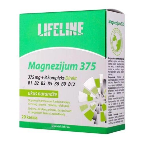 Lifeline MAGNEZIJUM 375MG+B KOMP. DIRECT, 20KOM Slike