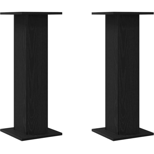  Stalak za zvučnike 2 pcs Crni hrast 30 x 30 x 80 cm Slike