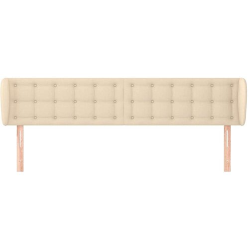  Uzglavlje s u&amp;scaron;ima krem 163x23x78/88 cm od tkanine Slike