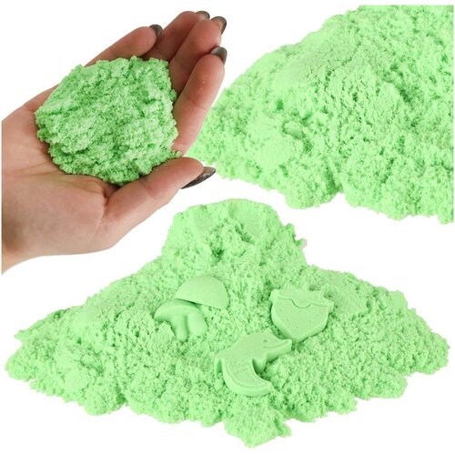  Dječji kreativni kinetički pijesak 1kg zeleno Slike