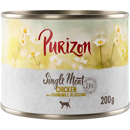 Purizon Single Meat 12 x 200 g - Piletina s cvijetom kamilice
