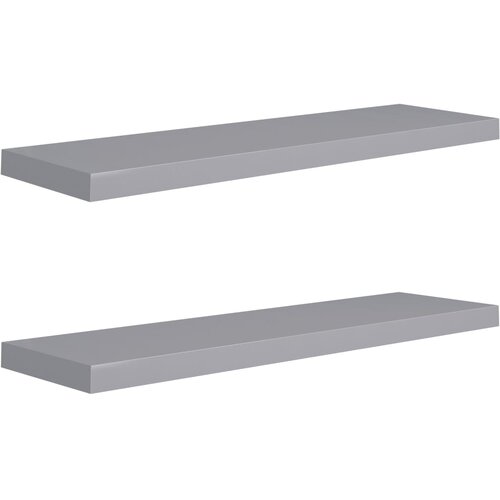 Maison Chic 2 kosi Stenske Police - Viseče police sive 90x23,5x3,8 cm MDF, (21758699) Slike