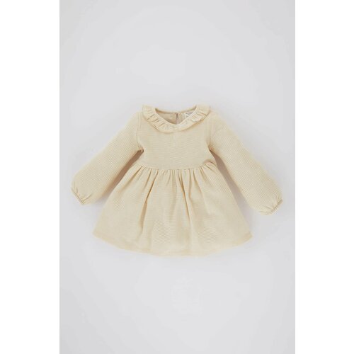 Defacto Baby Girl Long Sleeve Jacquard Dress Slike