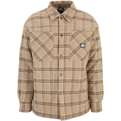 Southpole Men's flannel shirt jacket beige Southpole Men's flannel shirt jacket beige