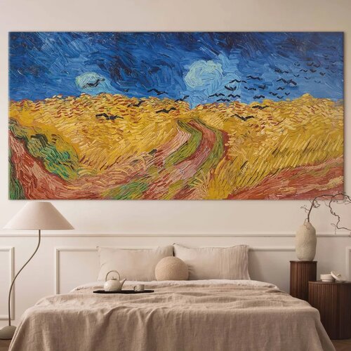  XXL slika - Vincent van Gogh &amp;ndash; Wheatfield with Crows 200x100 Slike