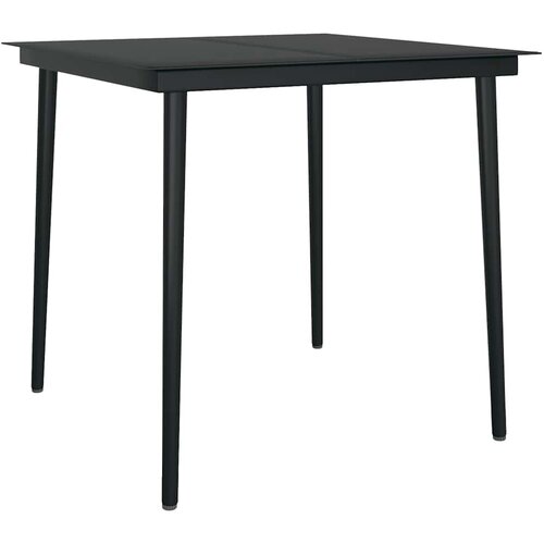  3-dijelni vrtni blagovaonski set s jastucima poliratan i staklo Smeđa 80 cm table length Slike
