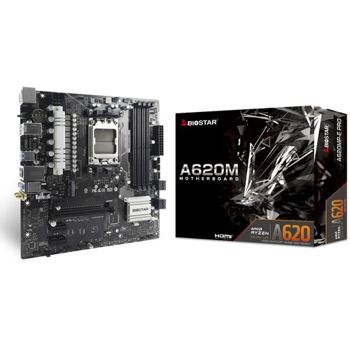 Mb BIOSTAR A620MP-E PRO, mATX, Soc AM5, DDR5, M.2, 2.5GbE LAN, HDMI, DP Cijene
