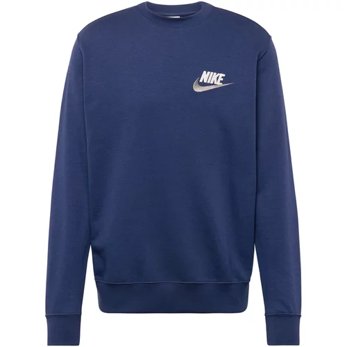 Nike Sportswear Sweater majica tamno plava / srebrno siva / bijela