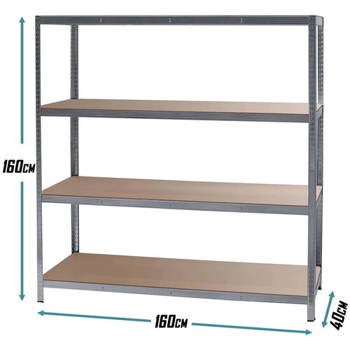  SuperHome 160x160x40cm 4x175kg Metalna Montažna Polica Cene