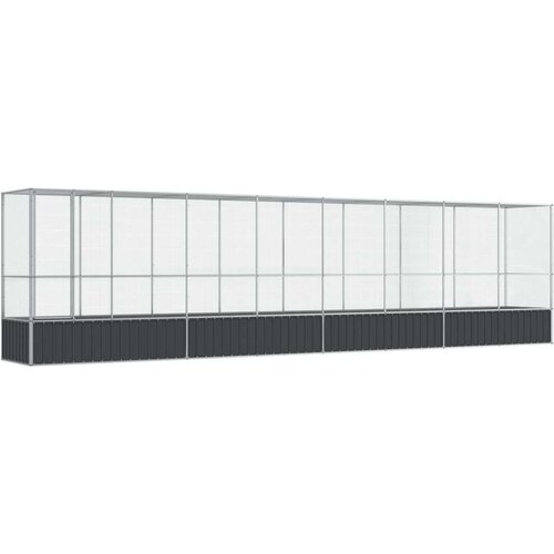 vidaXL Kavez za ptice s produžetkom srebrni 834 5x107x212 cm čelični Cijene