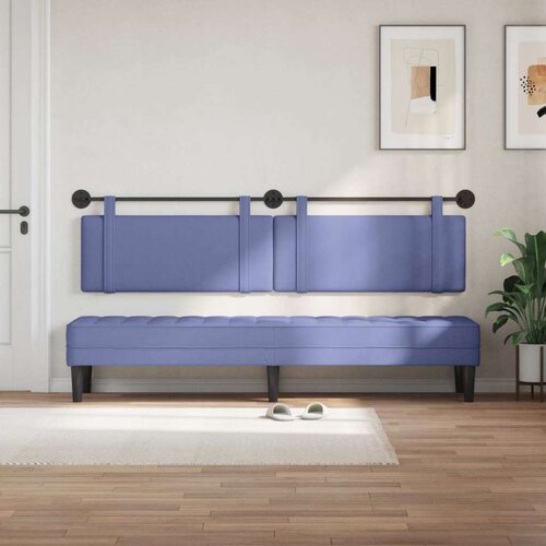  Držeće uzglavlje Zidne Traper plava 210 x 55 x 5 cm tkanina - Trapere plave boje 200 cm bez LED svjetla Slike