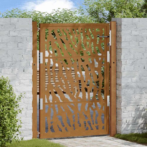 vidaXL vrtna vrata 105x130 cm preperevanje oblikovanje jeklene sledi Cene