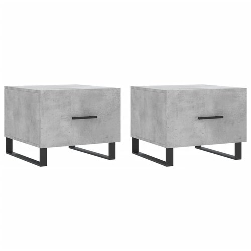 vidaXL Klubske mizice 2 kosa betonsko sive 50x50x40 cm konstruiran les, (20797816) Cene