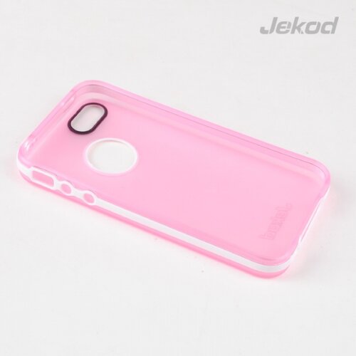 Jekod silikonski ovitek Apple iPhone 6 (4,7") TPU/T prozoren pink z okvirjem + Zaščitna folija Cene