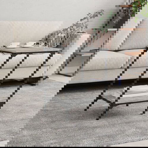 VidaXL Klubska mizica siva sonoma 40x40x55 cm inženirski les Slike