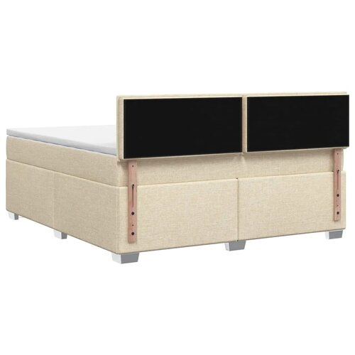  Krevet s box springom madracem i LED-om Krem 160 x 200 cm - Krem 160 x 200 cm Dizajn linija Slike