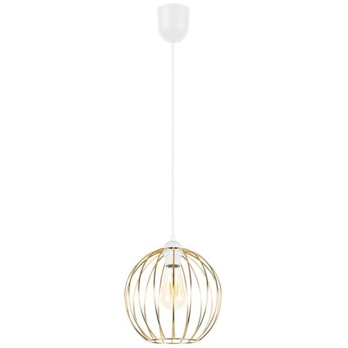 Luster na sajli MATT 1xE27/60W/230V bela/zlatna Cene