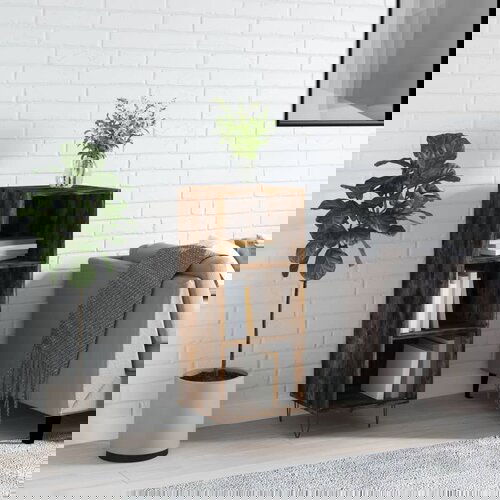 VidaXL Komoda boja dimljenog hrasta 34 5x32 5x90 cm konstruirano drvo Slike
