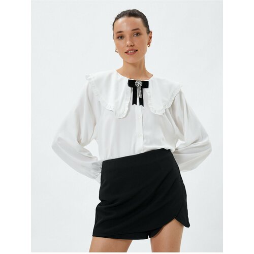 Koton Baby Collar Shirt with Balloon Sleeves and Buttoned Viscose Slike