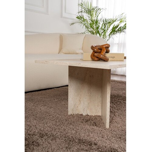 Kalune Design Bež klubska mizica v polsijajnem dekorju 60x119 cm Sabin &amp;ndash; Slike