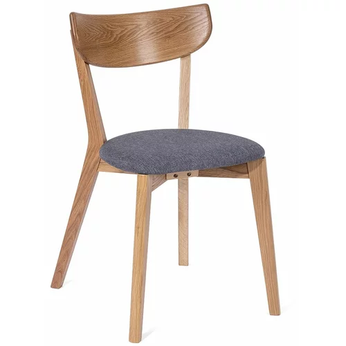 Bonami Essentials Blagovaonska stolica od hrastovine s sjedištem u sivoj boji Arch - Bonami Selection