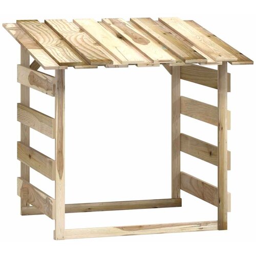 Pergole s krovom 4 kom 100 x 90 x 100 cm impregnirana borovina Slike