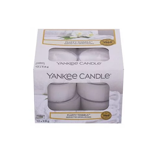 Yankee Candle Fluffy Towels dišeče čajne svečke 12 x 9,8 g 117,6 g unisex
