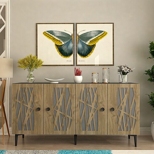 Hanah home Konzolni sto Resta, 150x75x35 cm, Orah-antracit Cene