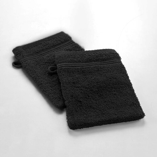 Douceur d intérieur Črna bombažna krpica za umivanje 15x21 cm Tendresse – Cene
