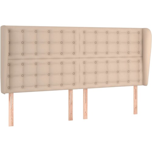  Uzglavlje s u&amp;scaron;ima boja cappuccina 183x23x118/128cm umjetna koža Slike