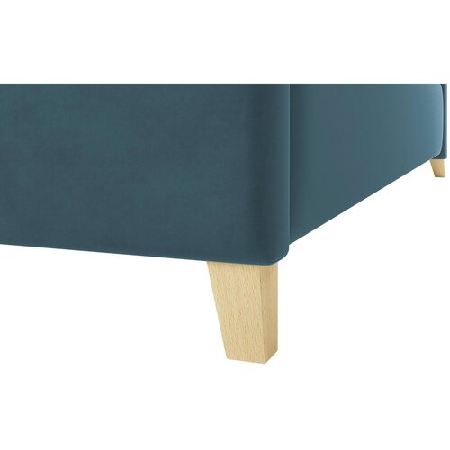 Hom`in OBLAZINJENA POSTELJA 140 cm x 200 cm , tekstil modra Slike