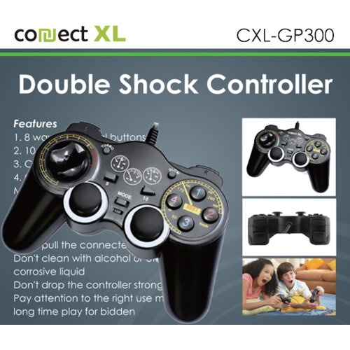 Connect Xl Gamepad za PC sa vibracijom, 14 tipki/tastera, Double Shock - CXL-GP300 Slike