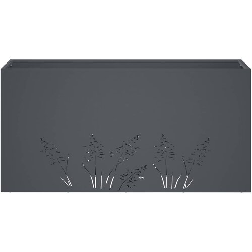  Vrtna saksija Antracit 100 x 30 x 49 cm Čelična vrata Slike