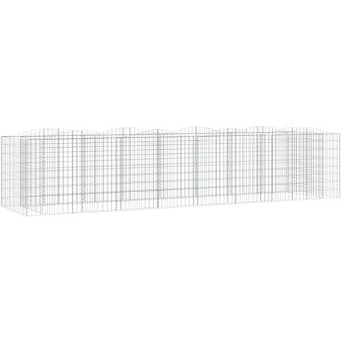 VidaXL Obokana gabionska visoka greda 400x100x100 cm pocinkano železo, (20759032) Slike