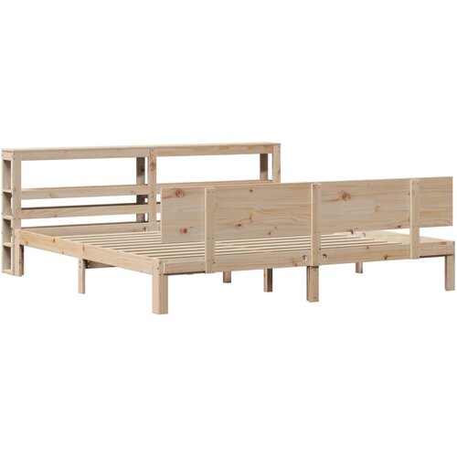 vidaXL Posteljni okvir z vzglavjem 180x200 cm borovina, (21292132) Cene