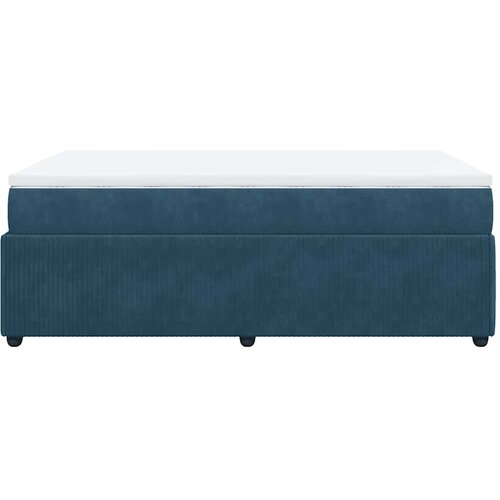 Box spring krevet s madracem tamnoplavi 120 x 200 cm bar&amp;scaron;unasti Slike
