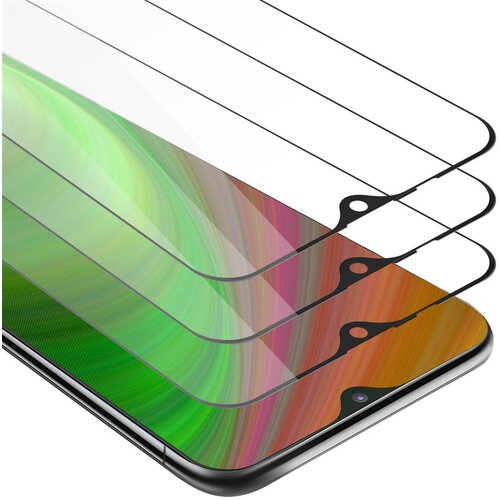 Cadorabo 3x Celozaslonska za&amp;scaron;čitna folija, združljiva z Samsung Galaxy M20 - Za&amp;scaron;čitna folija v transparentno s čarno - 3-pack Kaljeno steklo za za&amp;scaron;čito zaslona s trdoto 9H in 3D dotikom, (20548213) Slike
