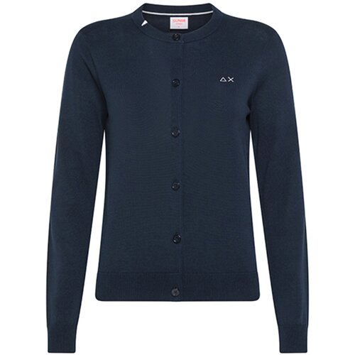 Sun68 cardigan solid l/s navy Cene
