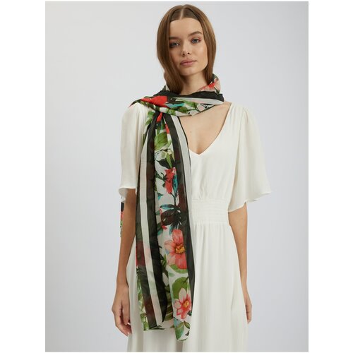 Orsay White-Green Ladies Flowered Scarf - Ladies Slike