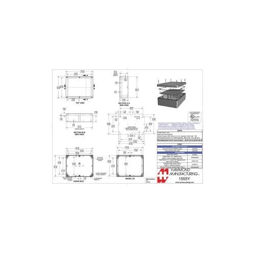 Hammond Electronics 1555 PC Univerzalno kući&amp;scaron;te Polikarbonat Siva 1 ST Slike