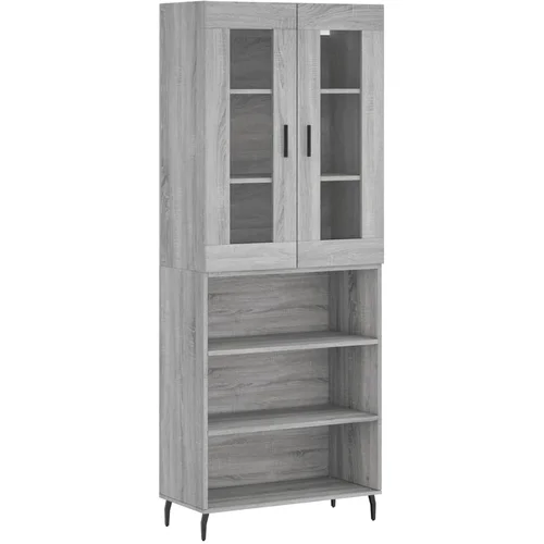 MAISON CHIC Visoka Komoda - Predalnik siva sonoma 69,5x34x180 cm inženirski les, (21721502)