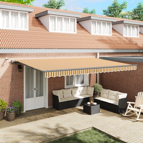 vidaXL automatska uvlačiva tenda s LED multi-bojnom prugom 500x300 cm Cijene